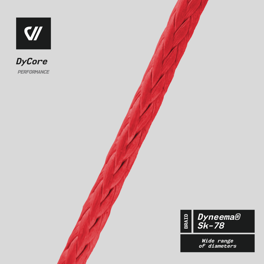 Dy Core HMPE single Braided Rope . Dyneema SELL BY FOOT