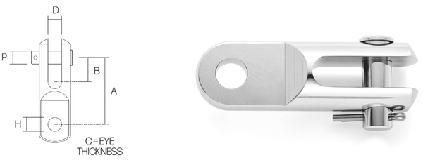 BAR TOGGLE FORK & EYE (INCH) | Nautos-usa 