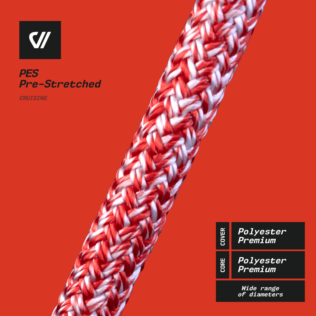 Pease Rope PES Premium - Double-braided polyester rope. Nautos-usa