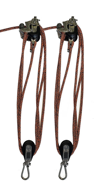 BL004 - Lift tackle Large - 6:1 Blocks with  cam cleat and 3/8" rope included - Ready to use | Nautos-usa 