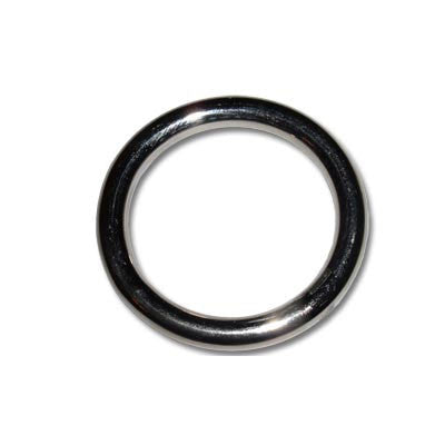 Metal O Rings 2 Inch Stainless Steel Round Ring Welded Marine Grade,2pk  (5mmx50mm)
