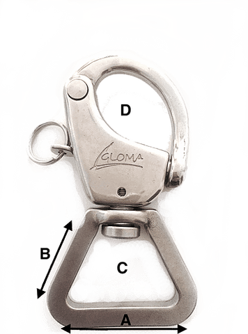 小物 GLOMA 1301 NAUTICA Snap Shackle 1202 - 70 mm ( 2 3/4