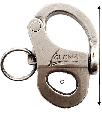 FIXED SNAP SHACKLE  - Forged stainless steel 316. | Nautos-usa 
