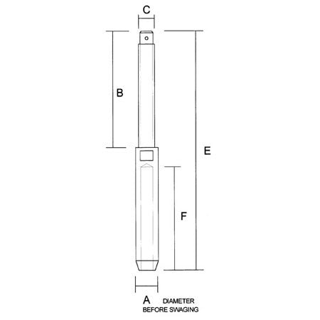 SWAGE STUD UNF OPEN BODY (INCH) | Nautos-usa 