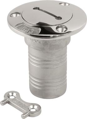 351322K- Water Hose Deck Fill With Key - Stainless Steel