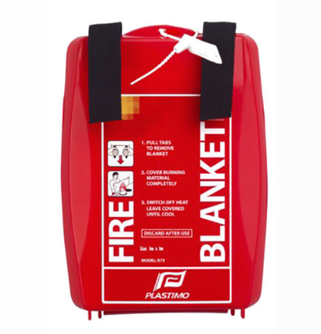 39816 - FIRE BLANKET –  65757 - FIBERGLASS FIRE BLANKET IN RIGID ABS CONTAINER - PLASTIMO