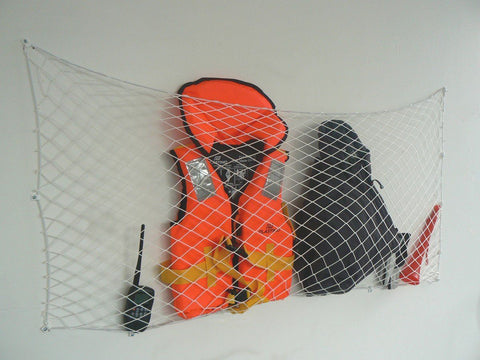 Net Storage Plus Set  - 90cm x15 cm ~ 3' x 6" Polyester Line - With Hooks And Screws - 416841