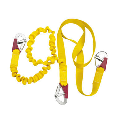 57305 - DOUBLE TETHER - ISAF < 2 METERS (6.5 FEET) + 1 METER (3.3 FEET) WITH 3 DOUBLE ACTION SAFETY HOOKS- PLASTIMO