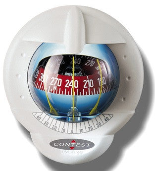64417 - CONTEST 101 COMPASS-VERTICAL MOUNT-WHITE BEZEL - RED CARD- PLASTIMO