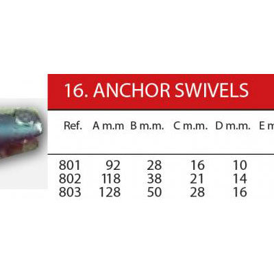 802 - STAINLESS STEEL 316  ANCHOR SWIVEL -MEDIUM SIZE | Nautos-usa 