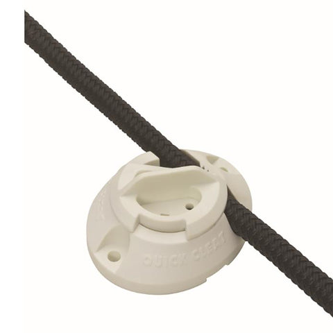 Quick Cleat - Barton 60031 - White - Nylon reinforced composite - up to 3/8" line