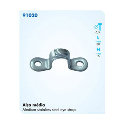 91020 - Medium stainless steel eye strap - set of 4 pieces.