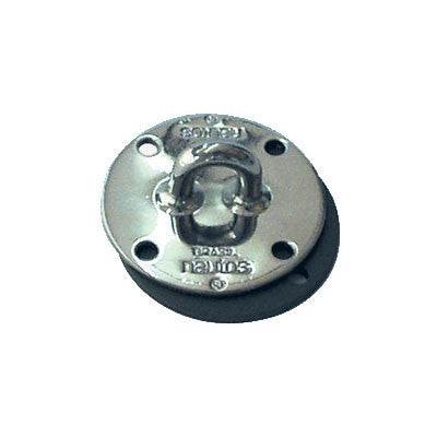91058 Stainless steel pad eye with alloy underdeck plate. 6mm / 1/4"