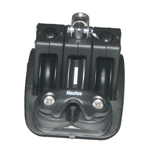 92084 - TRIPLE SWIVEL RATCHET WITH CAM AND BECKET , ALUMINUM SHEAVE . HOBIE ORIGNAL