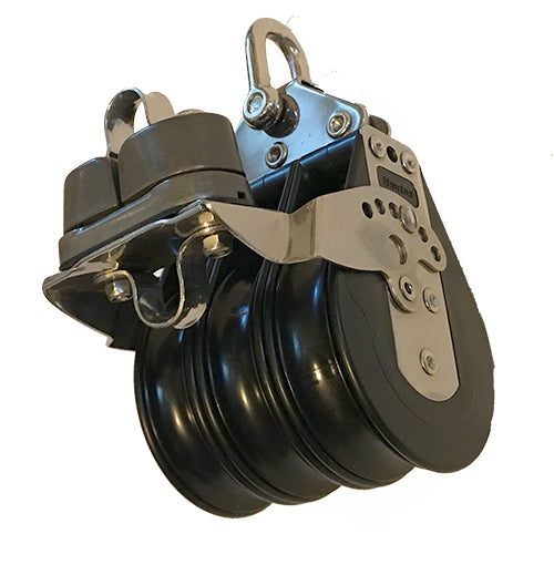 92136 - TRIPLE FIXED WITH ALUMINUM CAM CLEAT - SAILBOAT BLOCKS