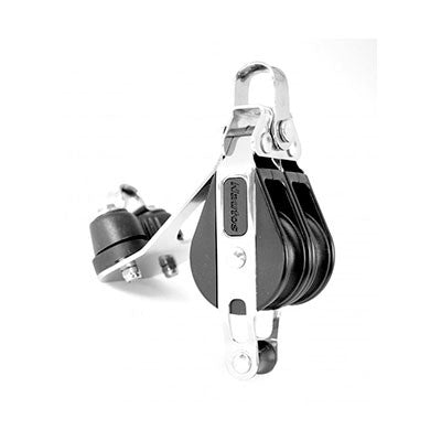 Double Fixed Head Block With Cam And Becket - 39 Mm Sheave Diameter Pulley - Nautos USA 92327