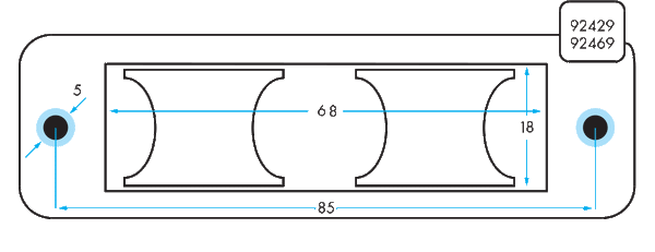 92469 - IN LINE DOUBLE THROUGH DECK WITH ALUMINUM SHEAVE- HEAVY LOAD