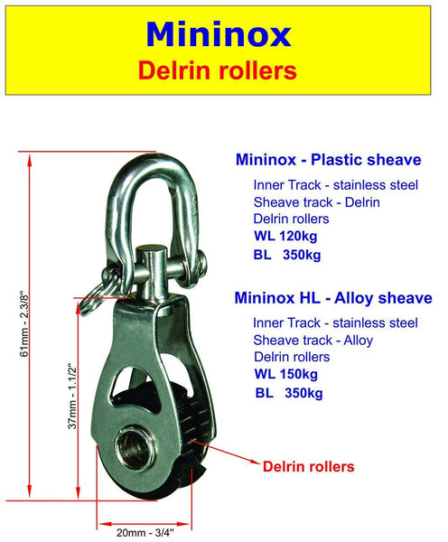 92511 -MICRO BLOCK - SINGLE SWIVEL WITH BECKET