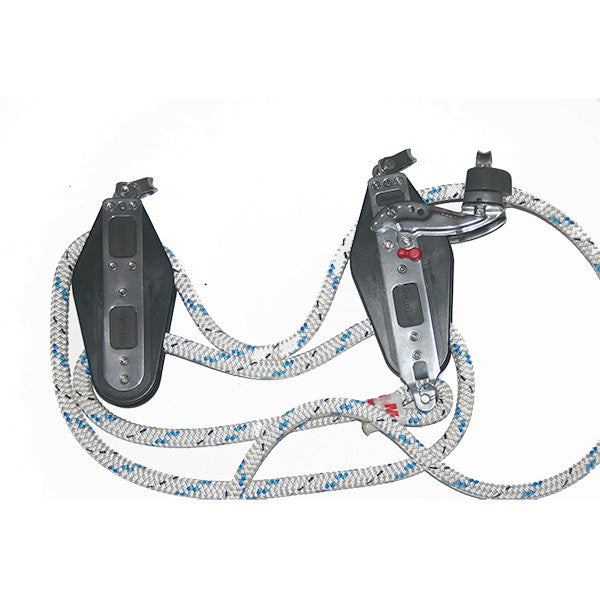 92603-200 R|4:1 Mainsheet System set of Classic blocks- 75mm  sheave. With mainsheet rope included.