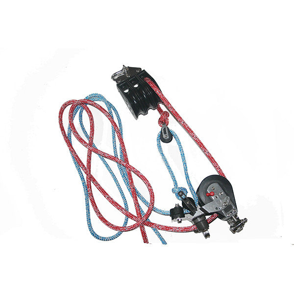 92655-134 R| 12:1 mainsheet System set of blocks- 75mm & 28mm sheave. With pre-stretched mainsheet rope.