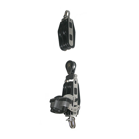 92747-240   9:1/ 5:1 Mainsheet blocks-Double speed - Ratchet with double aluminum cam cleat.