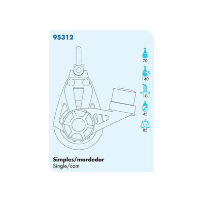 95312  Single Swivel With Cam