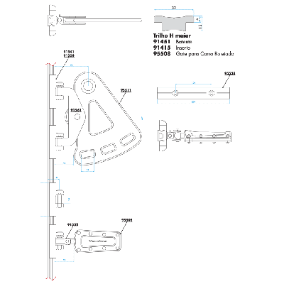 Batten Support Structure Batten support - 95505 - Large Batten Support | Nautos-USA | Sailing ...
