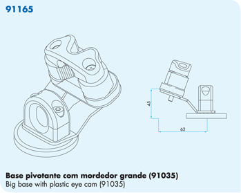 91165 SMALL SWIVEL BASE WITH PLASTIC EYE AND BIG CAM