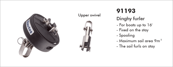 91193 DINGHY FURLER WITH TOP HEAD SWIVEL- Genoa /Jib Furler