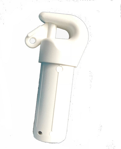 SPINNAKER OR AWNING POLE END  -  -White -  DINGHY - 1" ~ 25 MM TUBE - HPN 164 W - PISTON AUTOMATIC - PNP164 White