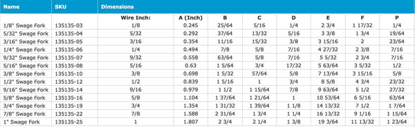 SWAGE FORK MACHINED (INCH) | Nautos-usa 