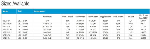 LONG REACH TOGGLE & FORK - STA LOK | Nautos-usa 