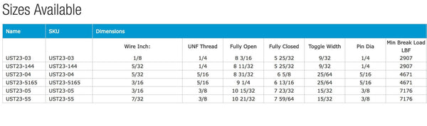 LONG REACH TOGGLE & STA-LOK (INCH) | Nautos-usa 