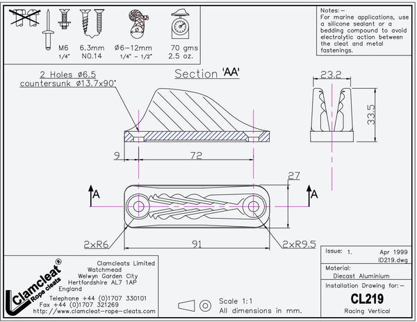 CL219 Racing Vertical | Nautos-usa 