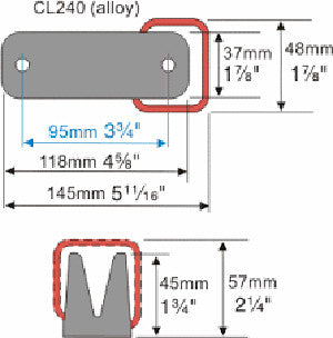 CL240 Racing Major with Spring Gate - CLAMCLEAT | Nautos-usa 