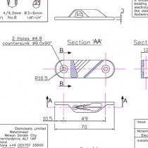 CL241AN-CLAMCLEAT- Sail cleat line -Aluminum | Nautos-usa 