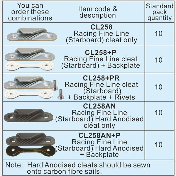 CL258 Racing Fine Line (Starboard) - SILVER