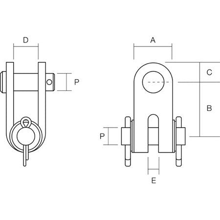 DOUBLE JAW TOGGLE (INCH). | Nautos-usa 
