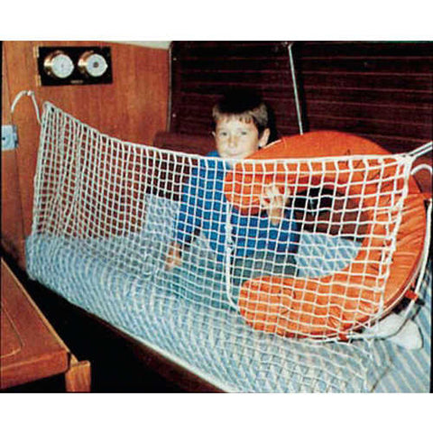 Bunk Net  Plus Set - Anti Roll Net - 210 cm x 70 ~ 7' x 28" Polyester Line - With Hooks And Screws - 416838