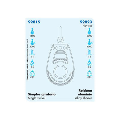 92815 - SINGLE SWIVEL - Roller Bearing - CNC Machine Block | Nautos-usa 
