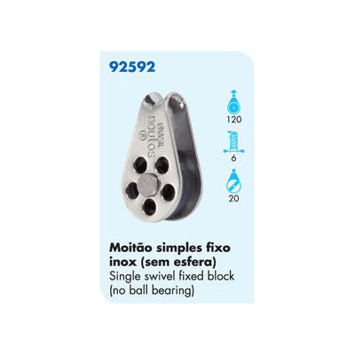 92592 Single  fixed block / no ball bearing