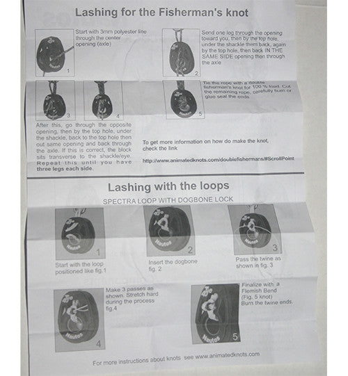 Tie on block - 40mm sheave - Ultralight - HT2040T COMPLETE SET